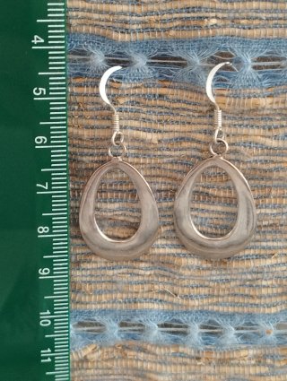 Pendientes Plata de Ley Aro Ovalado