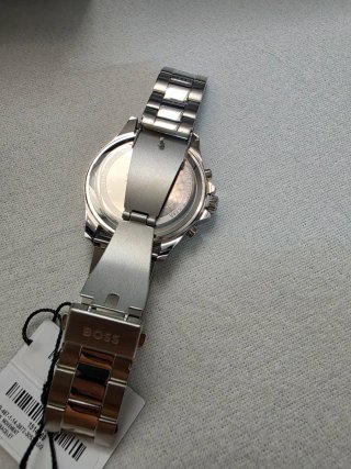 Reloj Hombres BOSS Cronógrafo Azul y Plateado
