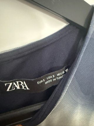 Vestido Zara azul estampado
