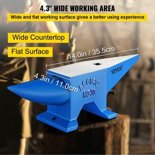 Yunque de Cuerno, Yunque de Acero para Herrero Peso 30KG/66.1LBS, Yunque de Herrero Yunque de Acero Cuerno Redondo Trabajo en Metal Yunque de Acero para Herrero Agujero Hardy