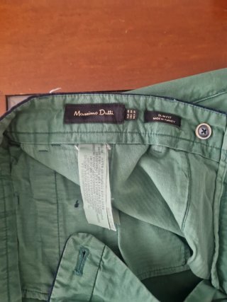 Pantalón chino Massimo Dutti verde oscuro