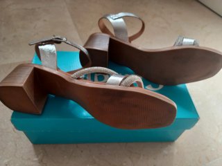 Sandalias mujer Candido Piel Plata Talla 38