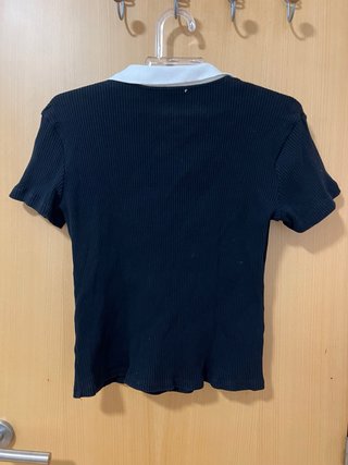 Polo Zara negro y blanco
