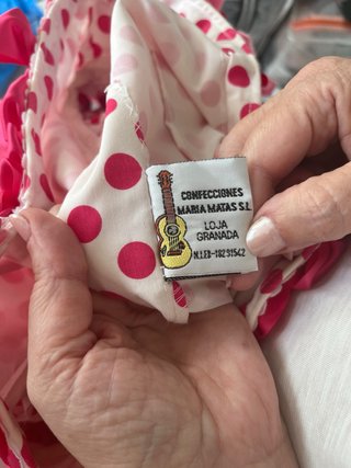 Vestido Flamenca Niña Lunares Rosa