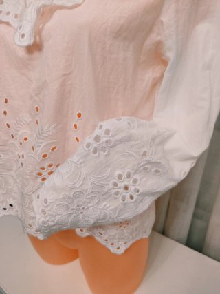 Blusa romántica boho blanca