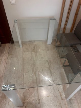 Mesa comedor cristal 150x90 cm