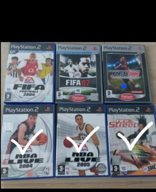 Lote 6 Juegos PS2: FIFA, PES, NBA Live, FIFA Stree