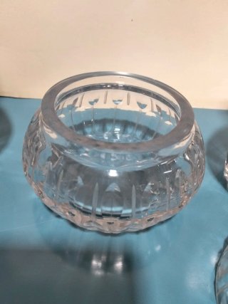 Antiguo juego tocador cristal tallado