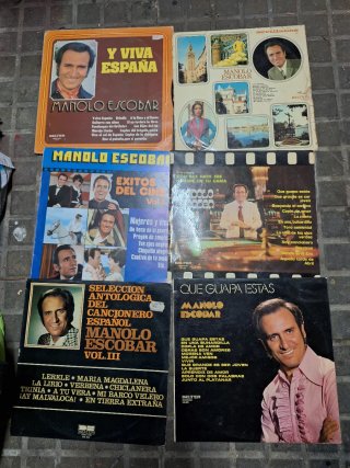 Lote 20 Vinilos LP Manolo Escobar Flamenco