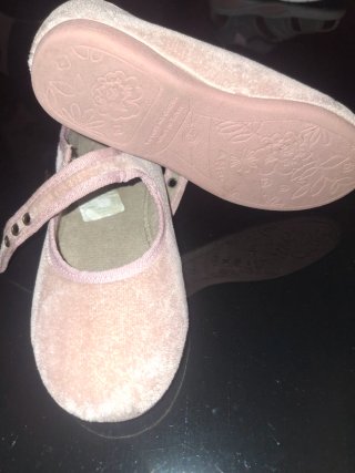 Merceditas niña terciopelo rosa