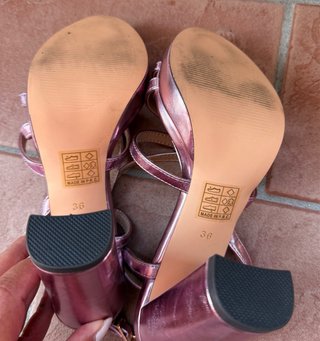 Sandali Carla G. rosa metallizzato tacco