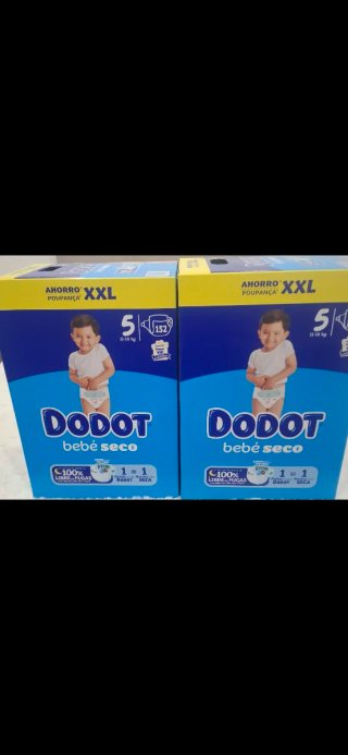 Fraldas Dodot Bebé Seco XXL T5 - 304 Unidades