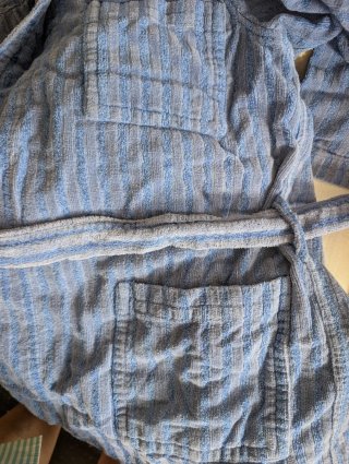 Albornoz azul hombre talla M