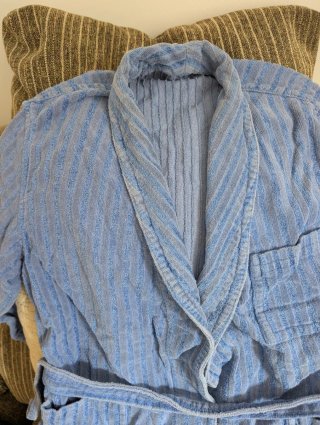Albornoz azul hombre talla M