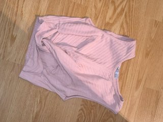 Top Bershka Rosa Cruzado Talla S