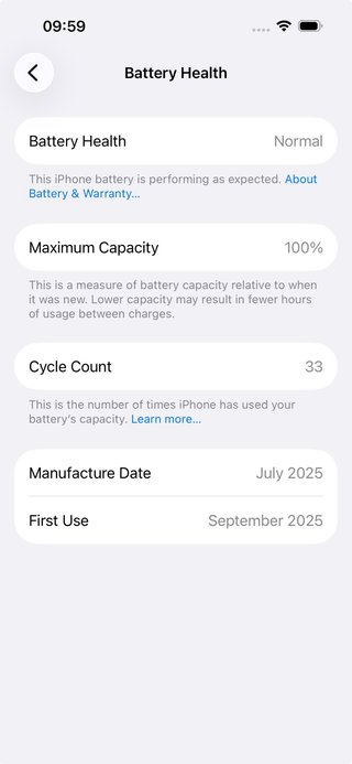 iPhone 16 128GB Nero Batteria 100%