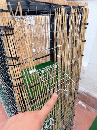 Aviario exterior con accesorios