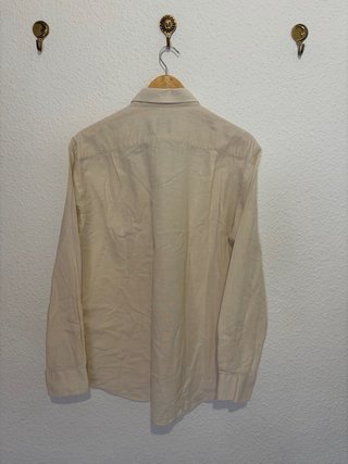 Camisa Vintage Roccobarocco Lino y Algodón Beige