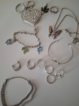 Lote de Joyas Corazón, Mariposa y Cactus