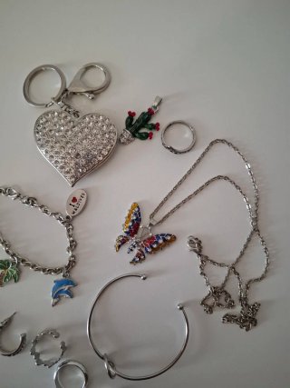 Lote de Joyas Corazón, Mariposa y Cactus
