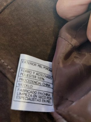 Chaqueta de Napa Marrón Brumas Talla M