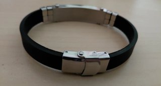 Pulsera Acero Inoxidable y Silicona Hombre