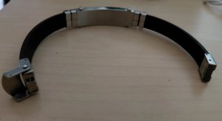Pulsera Acero Inoxidable y Silicona Hombre