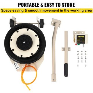 Gato Neumático de 5 Toneladas/4999.9 kg Gato de Aire de Triple Bolsa Altura de Elevación 16.5-40.6 cm Gato Inflable para Automóviles Gato de Aire Neumático 4999.9 kg de Capacidad Elevación Extrema...