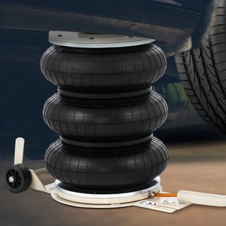 Gato Neumático de 5 Toneladas/4999.9 kg Gato de Aire de Triple Bolsa Altura de Elevación 16.5-40.6 cm Gato Inflable para Automóviles Gato de Aire Neumático 4999.9 kg de Capacidad Elevación Extrema...