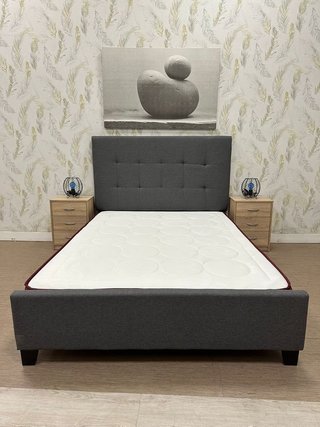 CAMA MATRIMONIAL CON CABECERO Y SOMIER 135X190
