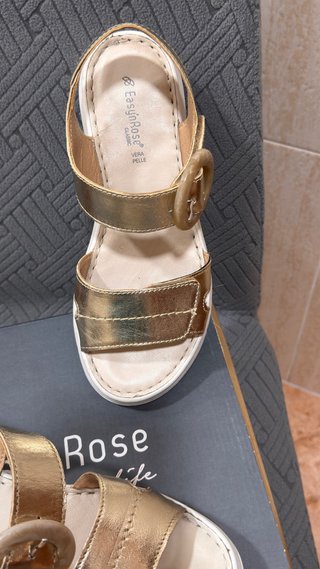 Sandalias doradas mujer talla 37