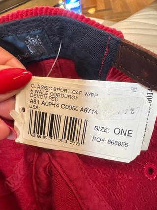 Gorra Polo Ralph Lauren Roja Corduroy