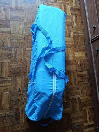 Cuna de viaje azul