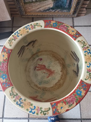 Macetero Oriental con pie de hierro