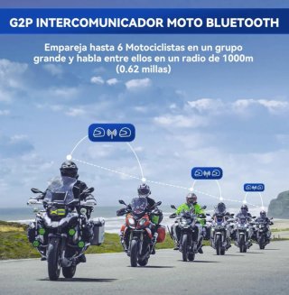 LEXIN 2X G2P Intercomunicador Moto Bluetooth