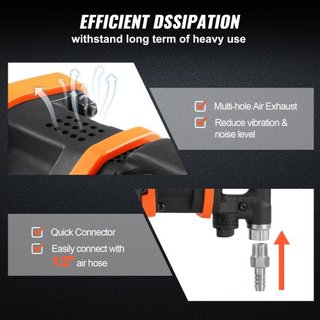 Llave de impacto de aire de 1 pulgada, pistola de impacto, hasta 3160 ft-lbs de par de inversión