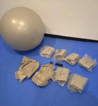 Balón Pilates Beige + Bomba de hinchar