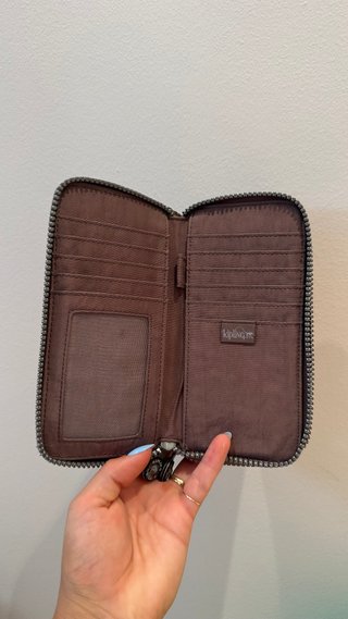 Monedero Kipling doble cierre marrón