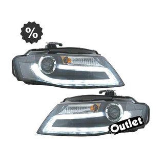 FE FAROS AUDI A4 B8 07-11 LUZ DIURNA LED DRL FONDO NEGRO R14