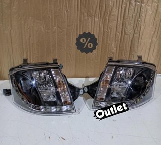 FE FAROS AUDI TT 98-05 LUZ DIURNA REAL LED FONDO NEGRO R1459