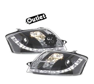 FE FAROS AUDI TT 98-05 LUZ DIURNA REAL LED FONDO NEGRO R1459