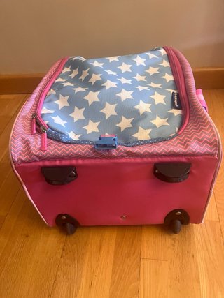 Maleta infantil estrellas azul y rosa