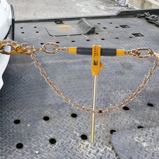 Binder de Cadena de Trinquete, Cargadores de Carga Pesados de 3/8"-1/2" con Ganchos G80, Límite de Carga Segura de 12000 lbs, Mango Antideslizante que Ahorra Trabajo, Cargadores de Cadena de Amarr...