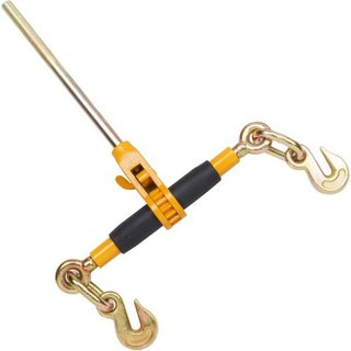 Binder de Cadena de Trinquete, Cargadores de Carga Pesados de 3/8"-1/2" con Ganchos G80, Límite de Carga Segura de 12000 lbs, Mango Antideslizante que Ahorra Trabajo, Cargadores de Cadena de Amarr...
