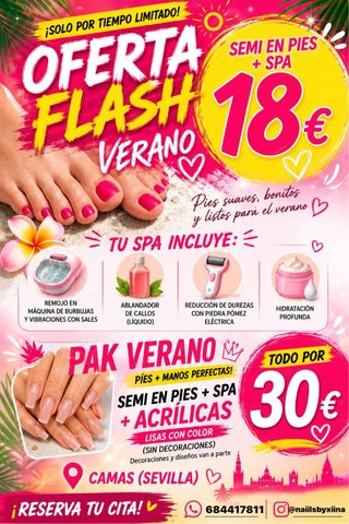 Oferta Flash Pies y Manos Verano