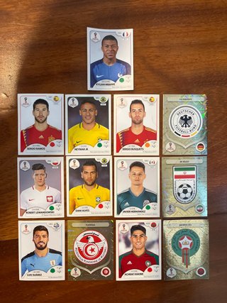 Cromos Mundial 2018: Mbappé, Ramos, Neymar, Suárez