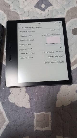 Amazon Kindle Oasis 10 gen con funda libro