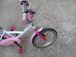 Bicicleta infantil Decathlon 14" rosa
