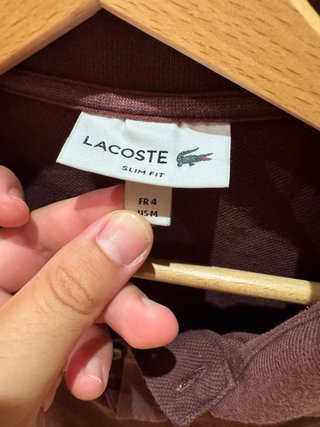 Polo Lacoste Hombre burdeos