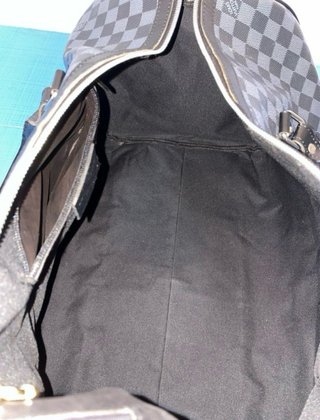 Louis Vuitton Keepall Bandoulière Negro Gris